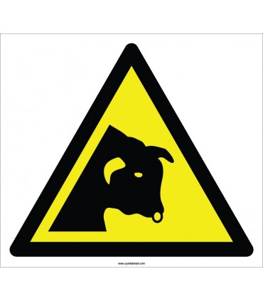 EF2122 - Dikkat Boğa Çıkabilir, Boğa Tehlikesi İşareti