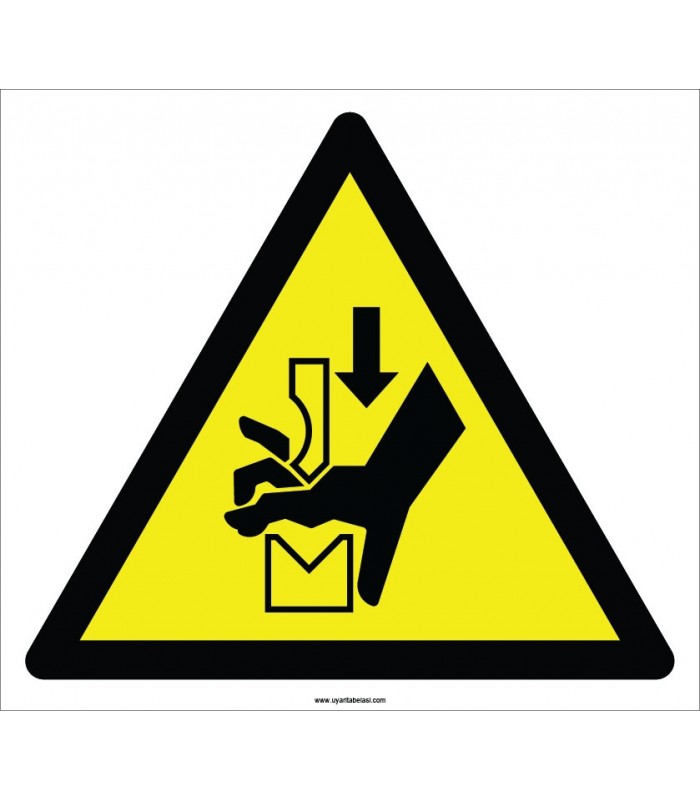 EF2120 - Dikkat Preste El Sıkışması Tehlikesi İşareti