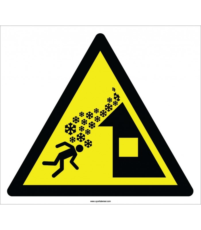 EF2127 - Dikkat Çatıdan Kar Yığını Düşme Tehlikesi İşareti