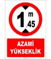 EF1350 - Azami Yükseklik 1.45 metre