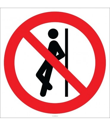 EF2132 - Buraya Yaslanmak Yasaktır İşareti