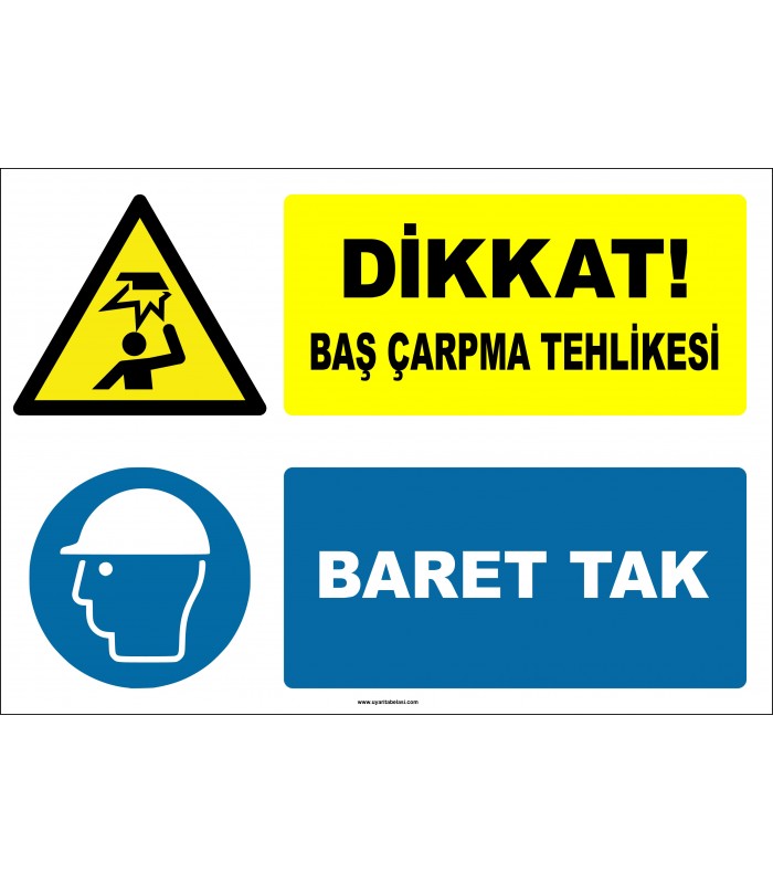 EF2154 - Dikkat! Baş Çarpma Tehlikesi, Baret Tak