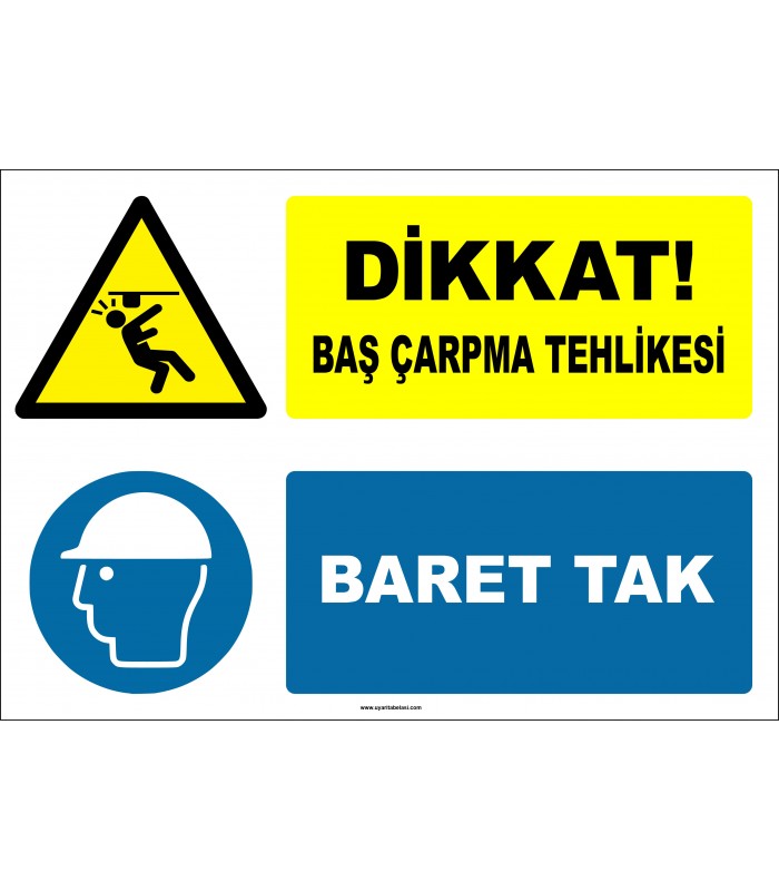 EF2155 - Dikkat! Baş Çarpma Tehlikesi, Baret Tak