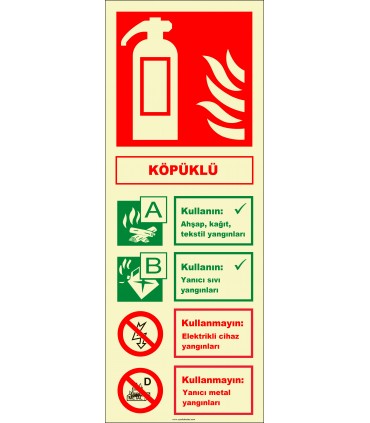 EF2174 - Fosforlu Köpüklü Yangın Söndürücü Levhası