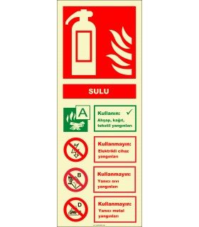 EF2175 - Fosforlu Sulu Yangın Söndürücü Levhası