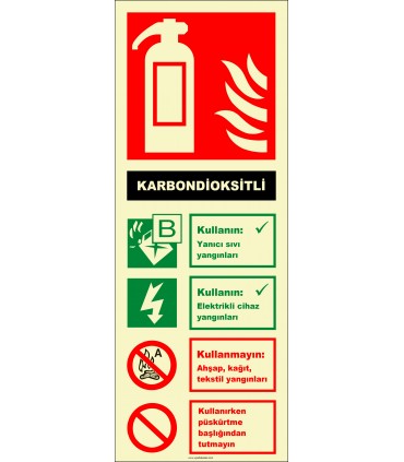 EF2176 - Fosforlu Karbondioksitli Yangın Söndürücü Levhası