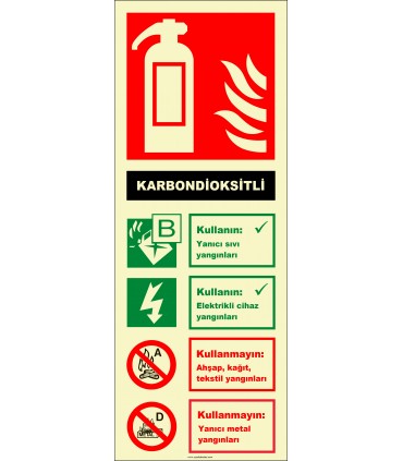 EF2177 - Fosforlu Karbondioksitli Yangın Söndürücü Levhası