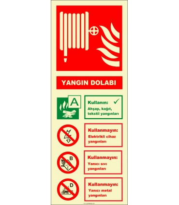 EF2180 - Fosforlu Yangın Dolabı Levhası