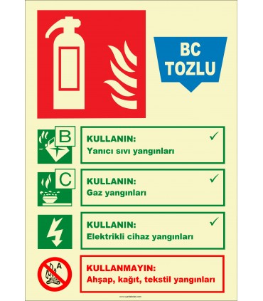 EF2189 - Fosforlu BC Tozlu Yangın Söndürücü