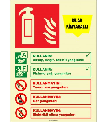 EF2193 - Fosforlu Islak Kimyasallı Yangın Söndürücü