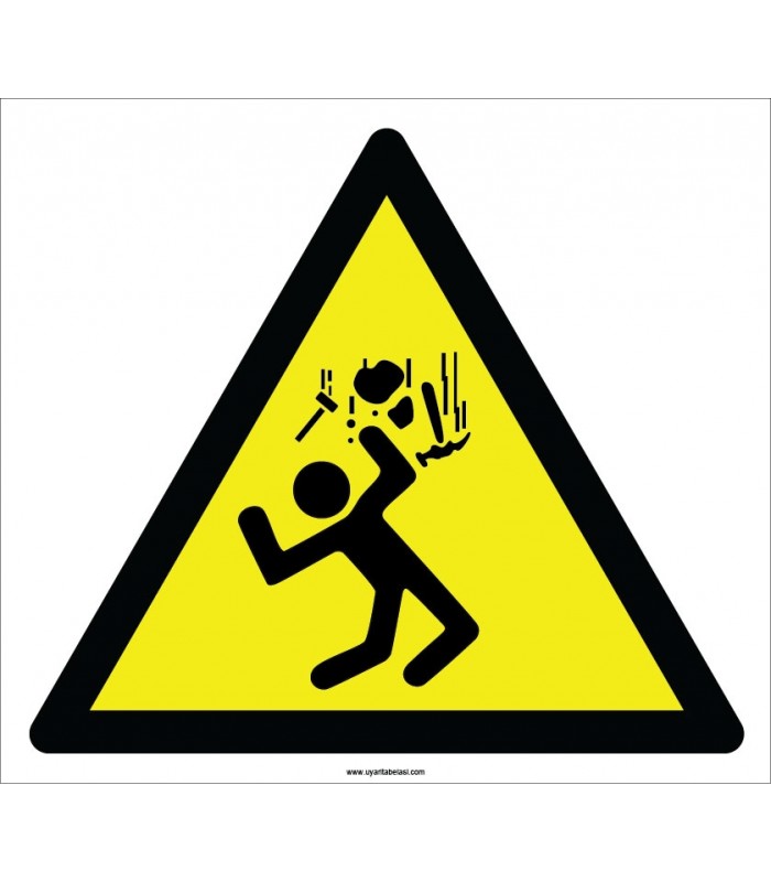 EF2195 - Dikkat Yukarıdan Malzeme Düşme Tehlikesi İşareti
