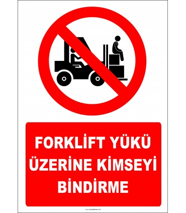 EF2225 - Forklift Yükü Üzerine Kimseyi Bindirme