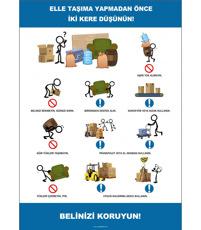 EF2236 - Elle Taşıma Yapmadan Önce İki Kere Düşünün, Belinizi Koruyun