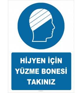 EF2297 - Hijyen için Yüzme Bonesi Takınız
