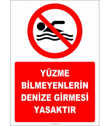 EF2307 - Yüzme Bilmeyenlerin Denize Girmesi Yasaktır