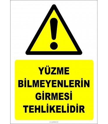 EF2310 - Yüzme Bilmeyenlerin Girmesi Tehlikelidir