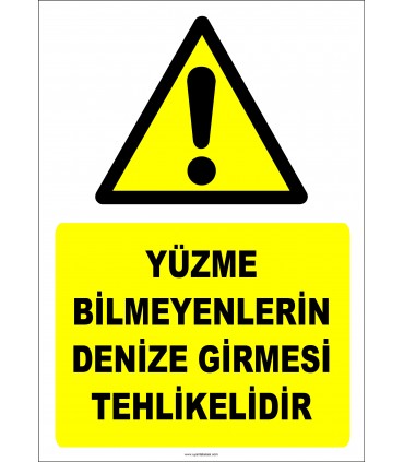 EF2312 - Yüzme Bilmeyenlerin Denize Girmesi Tehlikelidir