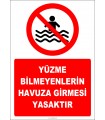 EF2323 - Yüzme Bilmeyenlerin Havuza Girmesi Yasaktır