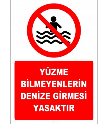 EF2325 - Yüzme Bilmeyenlerin Denize Girmesi Yasaktır