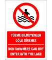 EF2321 - Türkçe İngilizce Yüzme Bilmeyenler Göle Giremez, Non Swimmers Can Not Enter Into The Lake