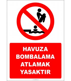 EF2338 - Havuza Bombalama Atlamak Yasaktır