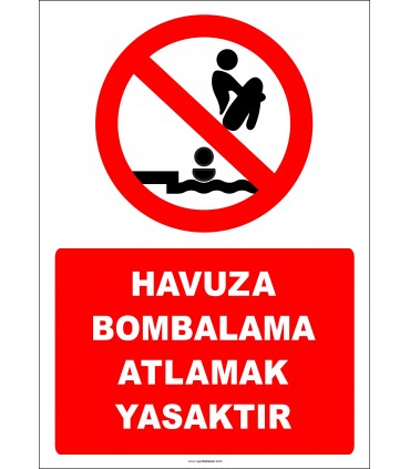 EF2338 - Havuza Bombalama Atlamak Yasaktır