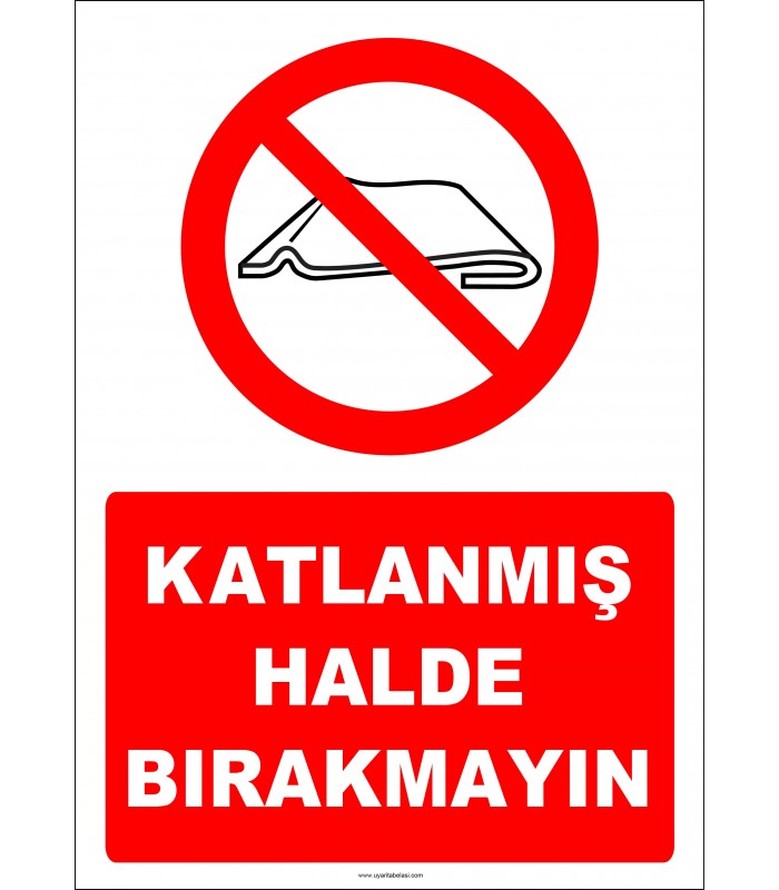 EF2354 - Katlanmış halde bırakmayın