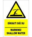 EF2359 - Türkçe İngilizce Dikkat! Sığ Su, Warning! Shallow Water