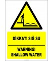 EF2360 - Türkçe İngilizce Dikkat! Sığ Su, Warning! Shallow Water