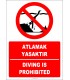 EF2372 - Türkçe İngilizce Atlamak Yasaktır, Diving is Prohibited