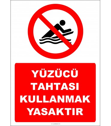 EF2407 - Yüzücü Tahtası Kullanmak Yasaktır