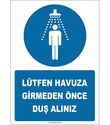 EF2330 -  Lütfen Havuza Girmeden Önce Duş Alınız