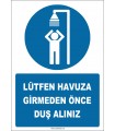 EF2331 -  Lütfen Havuza Girmeden Önce Duş Alınız