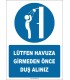 EF2332 -  Lütfen Havuza Girmeden Önce Duş Alınız