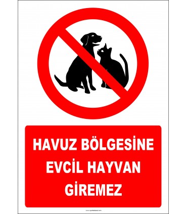 EF2461 - Havuz Bölgesine Evcil Hayvan Giremez