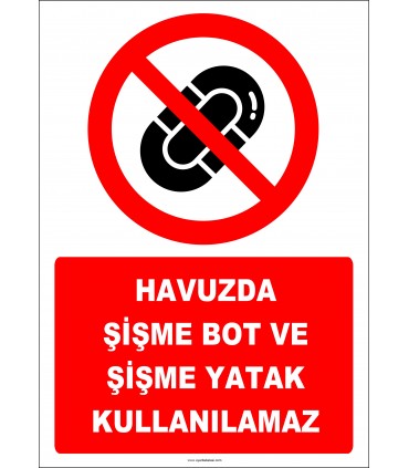 EF2470 - Havuzda Şişme Bot ve Şişme Yatak Kullanılamaz