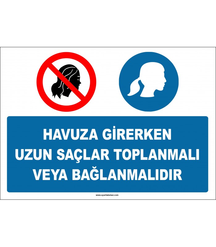 EF2474 - Havuza Girerken Uzun Saçlar Toplanmalı veya Bağlanmalıdır