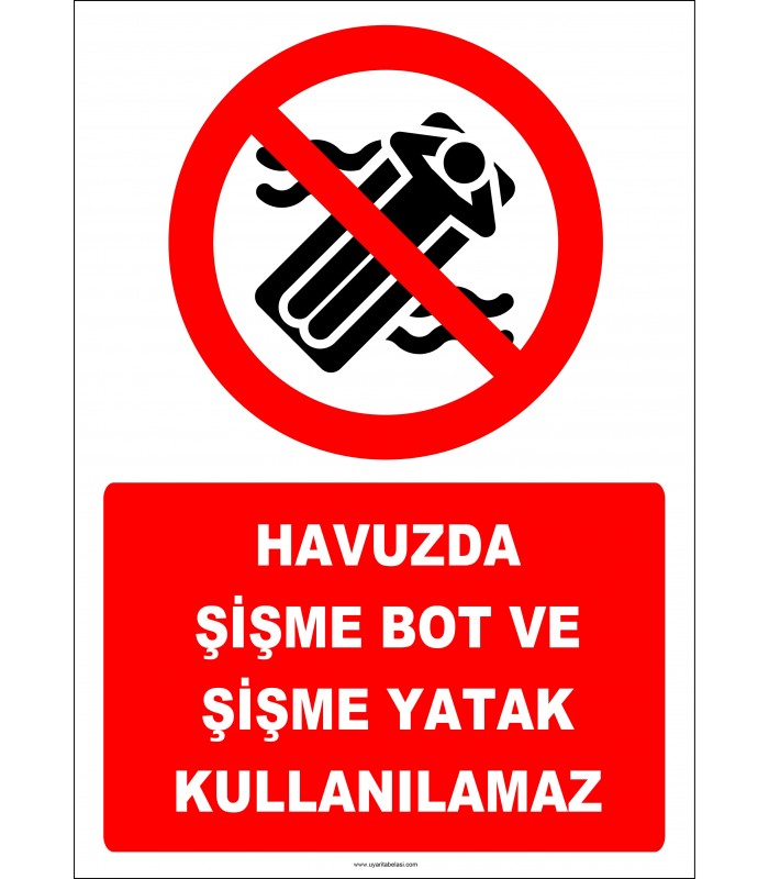 EF2498 - Havuzda Şişme Bot ve Şişme Yatak Kullanılamaz