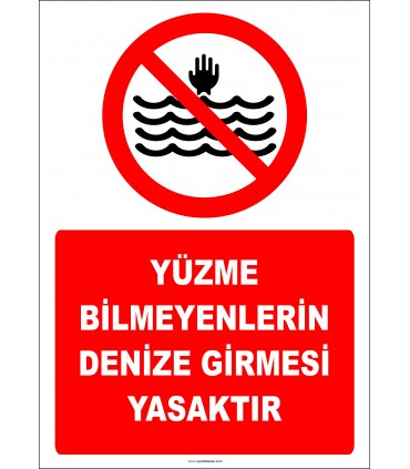 EF2507 - Yüzme Bilmeyenlerin Denize Girmesi Yasaktır