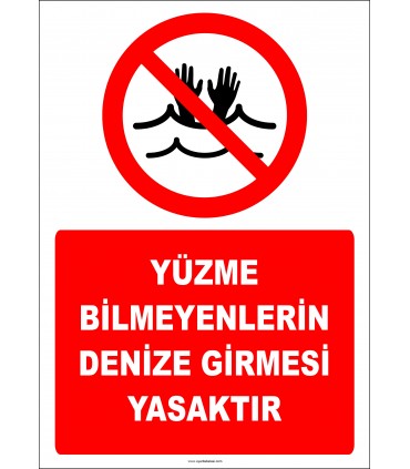 EF2509 - Yüzme Bilmeyenlerin Denize Girmesi Yasaktır