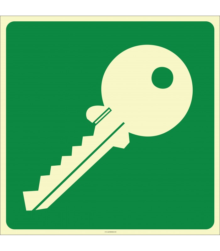 EF2156 - Fosforlu Anahtar İşareti/Levhası/Etiketi