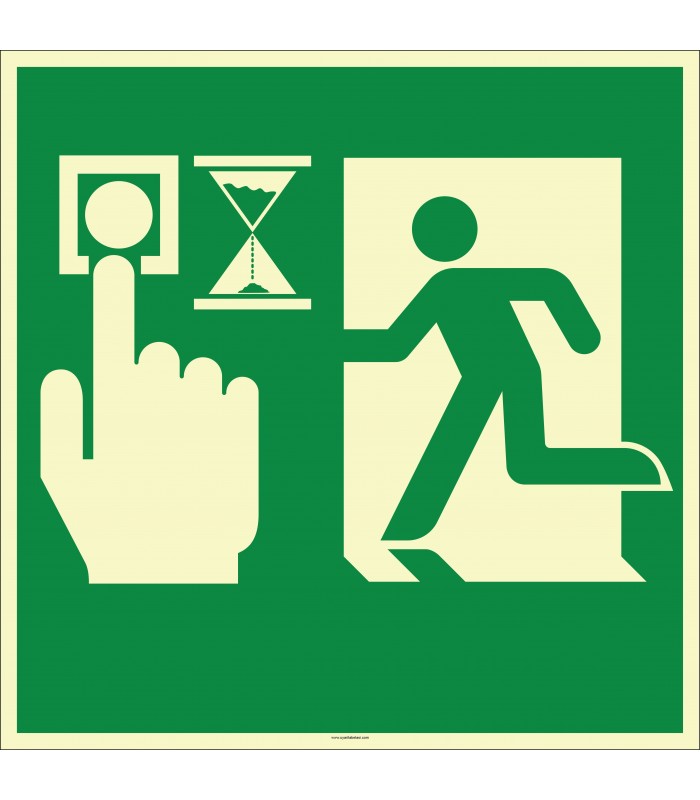 EF2134 - Fosforlu Acil Çıkış Alarm Butonu İşareti/Levhası/Etiketi