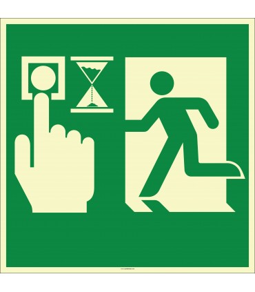 EF2134 - Fosforlu Acil Çıkış Alarm Butonu İşareti/Levhası/Etiketi