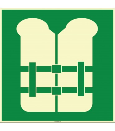 EF2013 - Fosforlu Can Yeleği İşareti Levhası/Etiketi