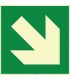 EF2010 - Fosforlu Sağ Aşağı Yönde Ok İşareti Levhası/Etiketi