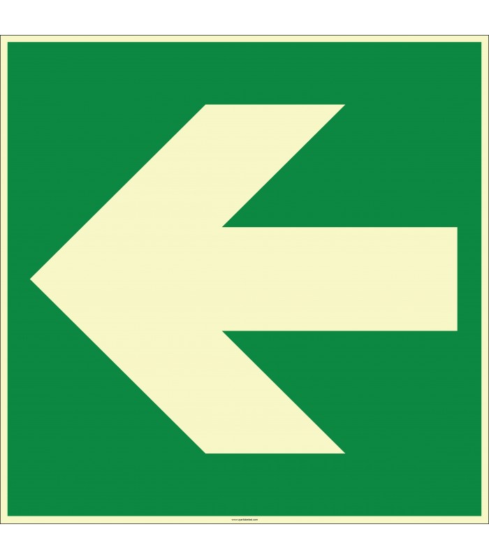 EF2007 - Fosforlu Sol Yönde Ok İşareti Levhası/Etiketi