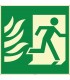 EF1997 - Fosforlu Acil Çıkış (Sağa Koşan) İşareti Levhası/Etiketi