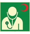 EF2003 - Fosforlu Doktor (Hekim) İşareti Levhası/Etiketi