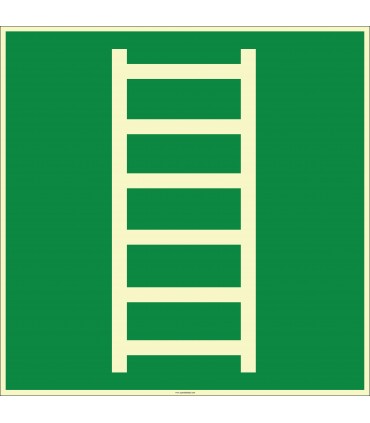 EF1988 - Fosforlu Acil Kaçış Merdiveni İşareti Levhası/Etiketi