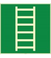 EF1988 - Fosforlu Acil Kaçış Merdiveni İşareti Levhası/Etiketi